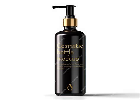 Premium PSD | Elegant Pump Bottle Label Mockup