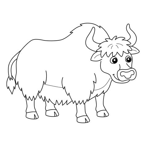 Coloriage animal yak pour les enfants | Vecteur Premium