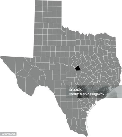 Location Map Of Texas Lampasas County Stock Illustration - Download ...