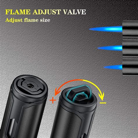Yeuligo Gas Lighter, 6.0in Jet Torch Butane Lighter with Visible Window ...
