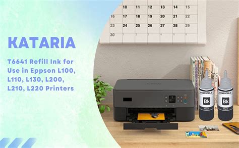 KATARIA T6641 Refill Ink for Use in Epsonn L100, L110, L130, L200, L210 ...