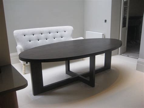 Black Oak oval dining table - Alex Brooks Furniture
