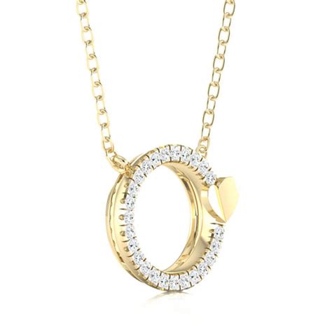 0.13 Ctw Circle Heart Fashion Pendant
