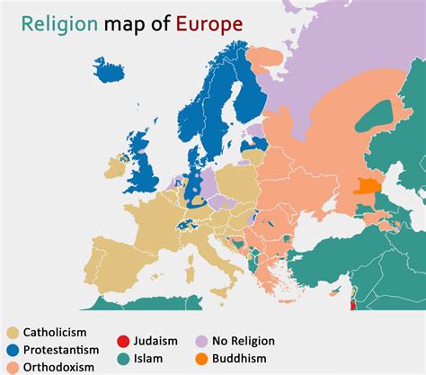 Religion Map of Europe 的图像结果