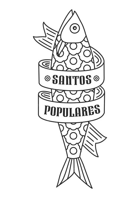 Premium Vector | Santos Populares Summer festival in June in Portugal Event poster with sardines