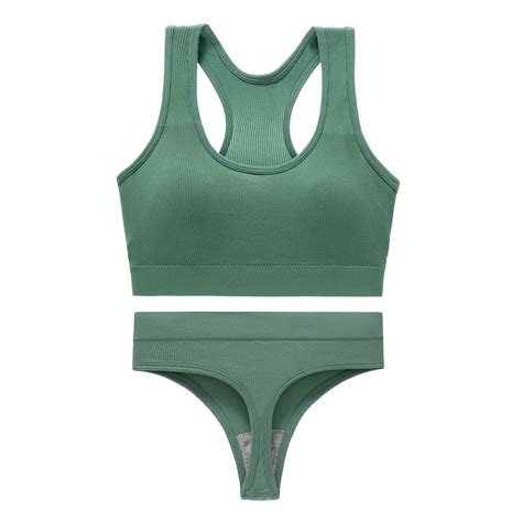 QHFBli Womens Sports Bra Swimsuit Top Bikini Tops Yoga Thong Yoga Set ...