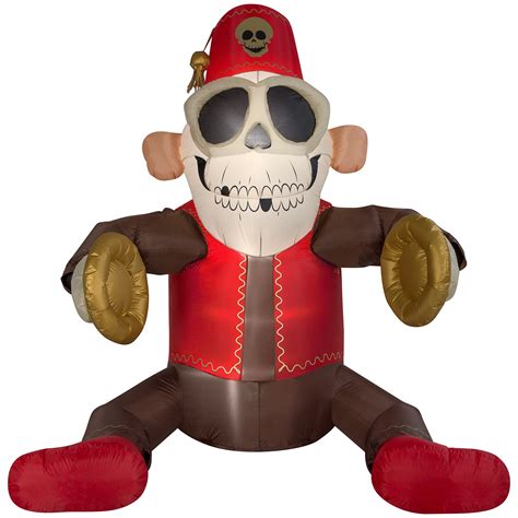 Buy Halloween Airblown Inflatable 6 ft. Animated Cymbal Monkey by Gemmy ...