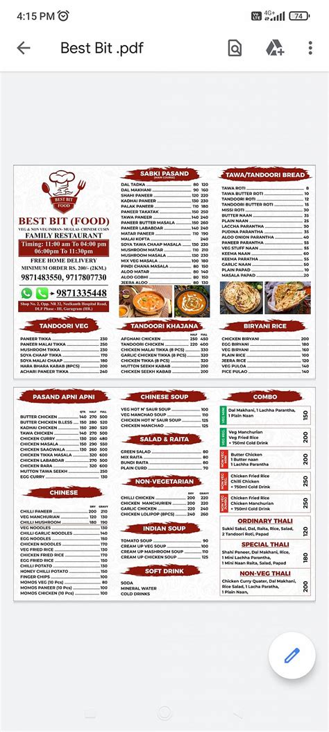 Menu at BEST BIT (FOOD), Gurugram
