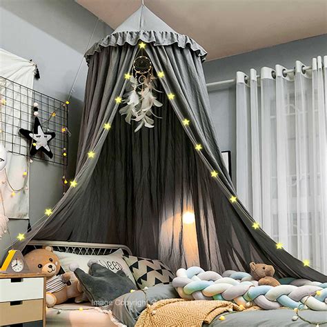 Buy Hommi Lovvi Bed Canopy for Girls, Dreamy Frills Ceiling Hanging ...