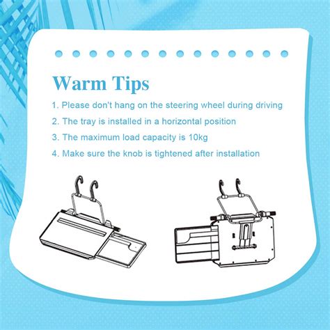 Holulo Multi Function Steering Wheel Table Upgraded Folding Car Laptop ...