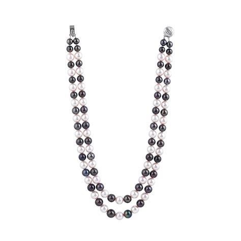 Black & Pink - Tahitian & Akoya Dual Pearl Necklace