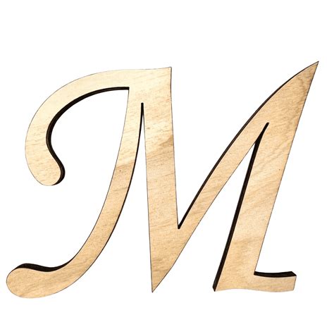 5" Tall BIRCH Wood Letter M | Krafty Supply 1/4" Thick Wooden Letters ...