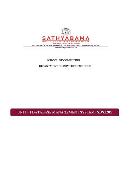 SCSA3008 Distributed Database & Information Systems - Unit 2 Notes ...