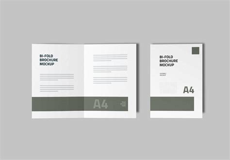 Bi-Fold Brochure Mockup – Offline Editable PSD (A4)