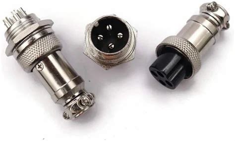 Aviation Connector - 4 PIN Thread Male Female Panel Metal Aviation Wire ...