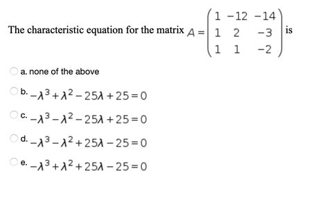 Image result for Characteristic Matrix