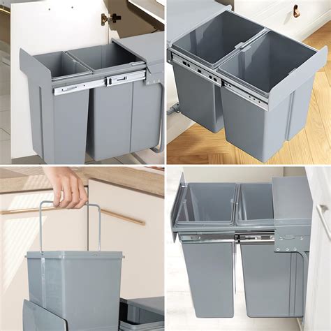 Snapklik.com : Pull Out Trash Can Under Cabinet Under Sink Double ...