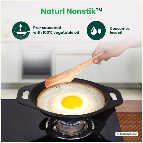 Buy Premium pre-seasoned Cast Iron Appam Pan Online at Best Prices ...