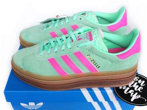 Adidas Originals Gazelle Bold W Pulse Mint Green Pink Gum UK 3 4 5 6 7 ...
