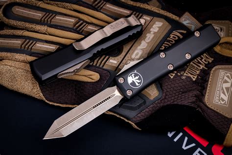 Microtech UTX-85 Spartan OTF Automatic Knife 3" Bronze Apocalyptic 230-13AP