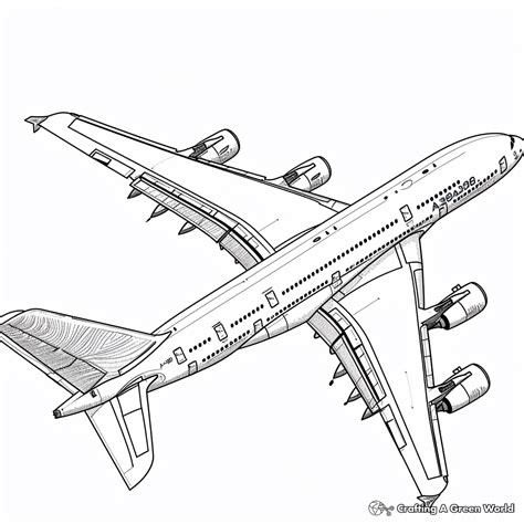 A380 Airplane Coloring Pages - Free & Printable!