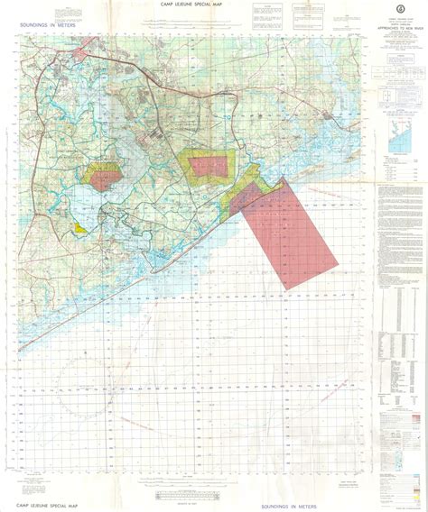 Camp Lejeune Special Map - Approaches to New River - Training exercises ...