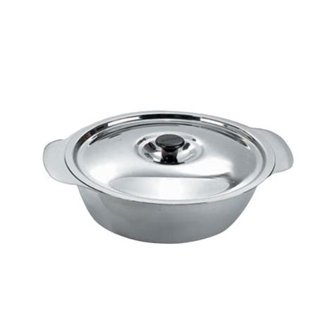 Vinod Stainless Steel Royal Veg Serving Dish with Cover – 700 ml