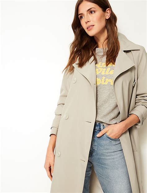 Buy Double Breasted Trench Coat at Marks & Spencer
