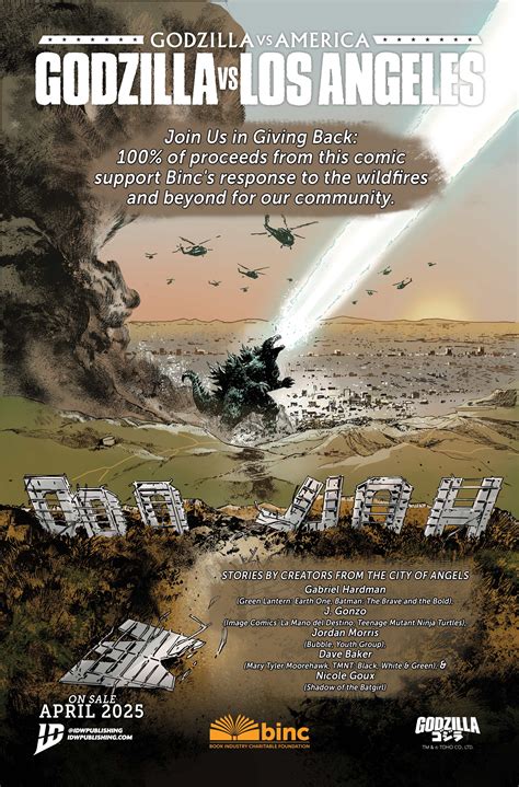 IDW's Godzilla vs. Los Angeles to Benefit Wildfire Relief Charity