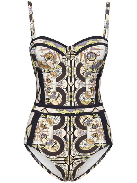 TORY BURCH Printed Underwire One Piece Swimsuit Tory Burch