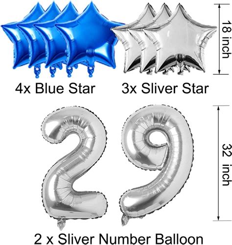 Sweethome123 Blue Black 29th Birthday Party Decorations with India | Ubuy