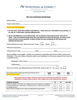 2013 Business Tax Return Engagement Letter - Blank Fillable Template ...