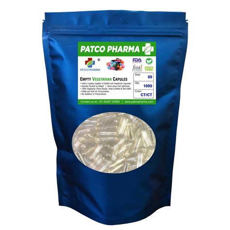 Size 00 Empty Vegetarian Capsules(950mg Capacity) – Patco ...