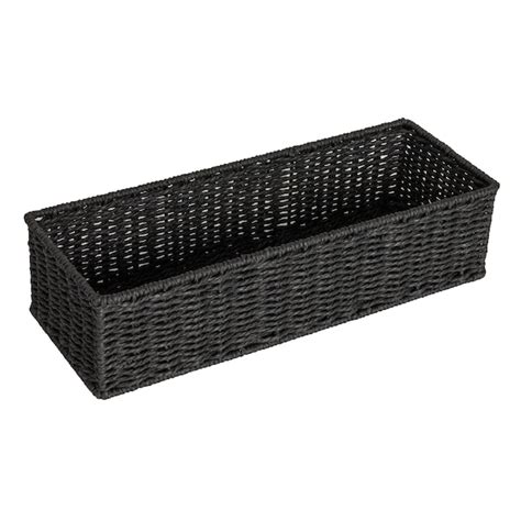 Household Essentials Handwoven Paper Rope Rectangular Storage Basket ...