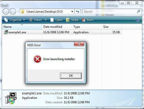 How to fix NSIS Error Launching Installer easy on win 10