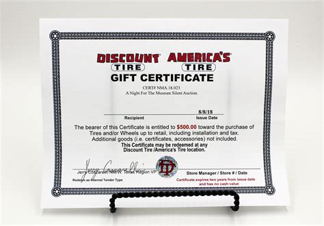 Discount Tire Gift Card $500