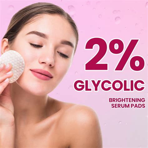 Jaquline USA 2% Glycolic Brightening Serum Pads for Dark Spots ...