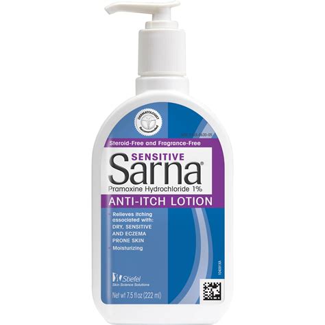 Sarna Sensitive Anti-Itch Lotion, Steroid-Free, Relief for Itchy Skin ...
