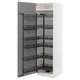 METOD high cabinet with pull-out larder, white/Ringhult light grey ...