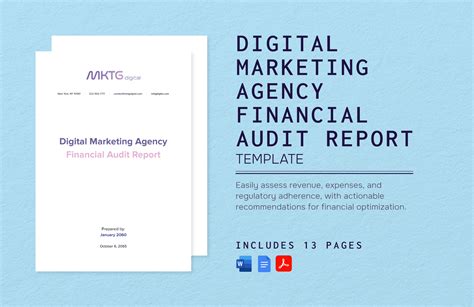 Digital Marketing Agency Monthly Marketing Report Template in Word, PDF ...
