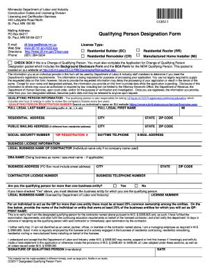 Fillable Online Qualifying Person Designation Form Fax Email Print ...