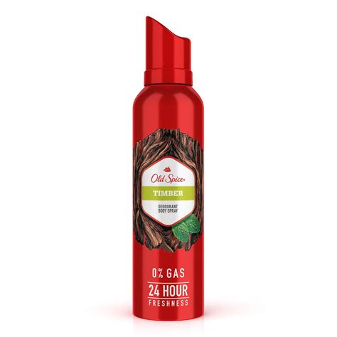 Old Spice Timber No Gas 24 hour Long Lasting Freshness Deodorant Perfu ...