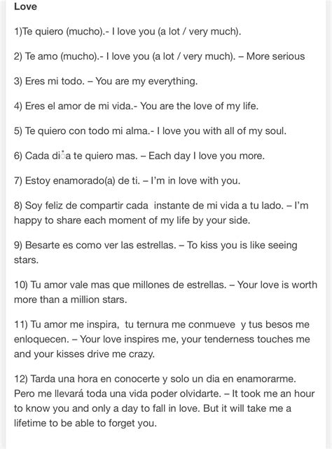 Beautiful Spanish Love Phrases