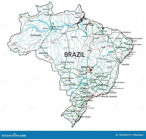 Road Map Of Brazil