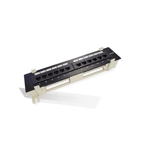1U 12 Ports Cat5E Wallmount Patch Panel, UTP Ethernet Patch Panel with ...