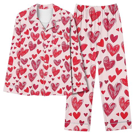 MIUOWANP Womens Big and Tall Pajama Sets Women's Valentine's Day ...