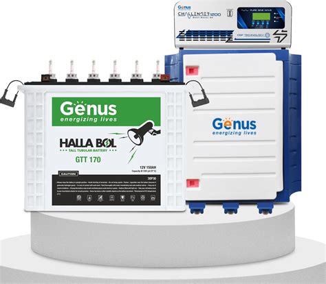 Genus Inverter with Battery Combo (Inverter: Challenger 1200 / Pure ...