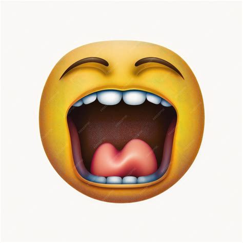 Premium AI Image | expressive emoticon face open mouth emoji