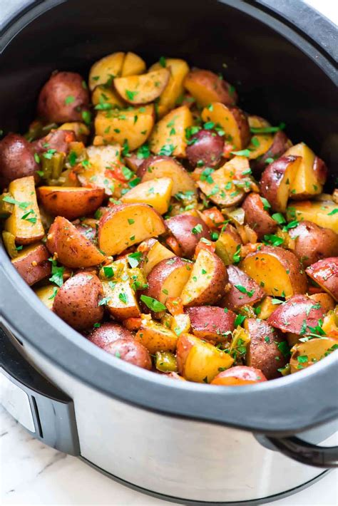 Crockpot Breakfast Potatoes | overnight crockpot breakfast | Well ...