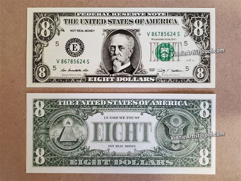EIGHT DOLLAR BILL FUNNY PLAY MONEY NOVELTY | eBay